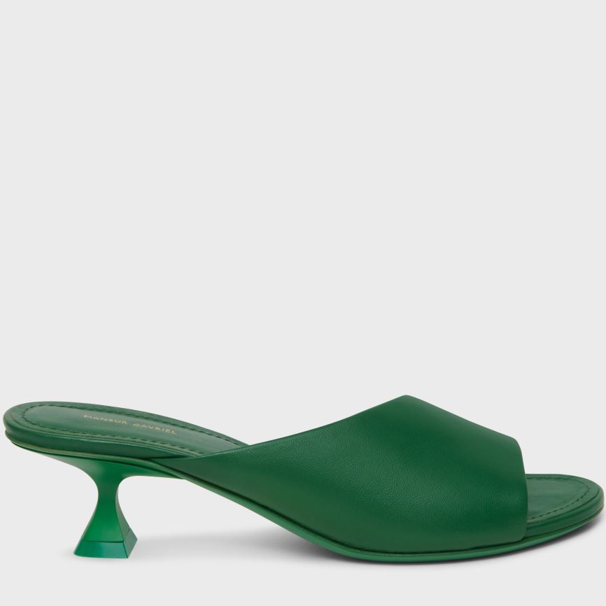 Women's Mansur Gavriel Kitten Open Toe Mules Green | AU M024IR